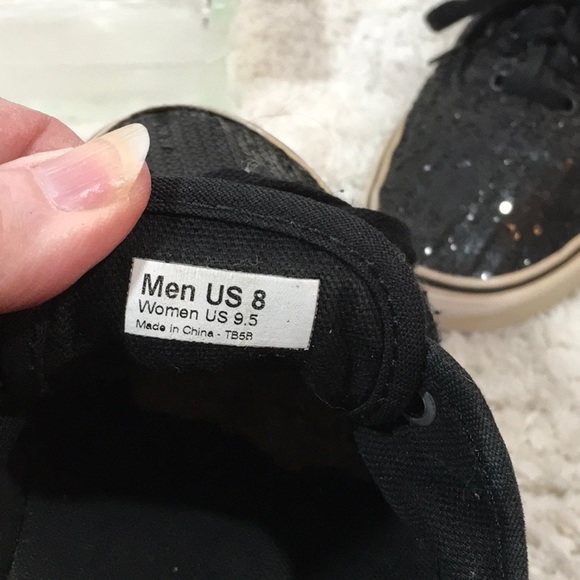 Vans black sequin low top sneakers - Picture 6 of 6